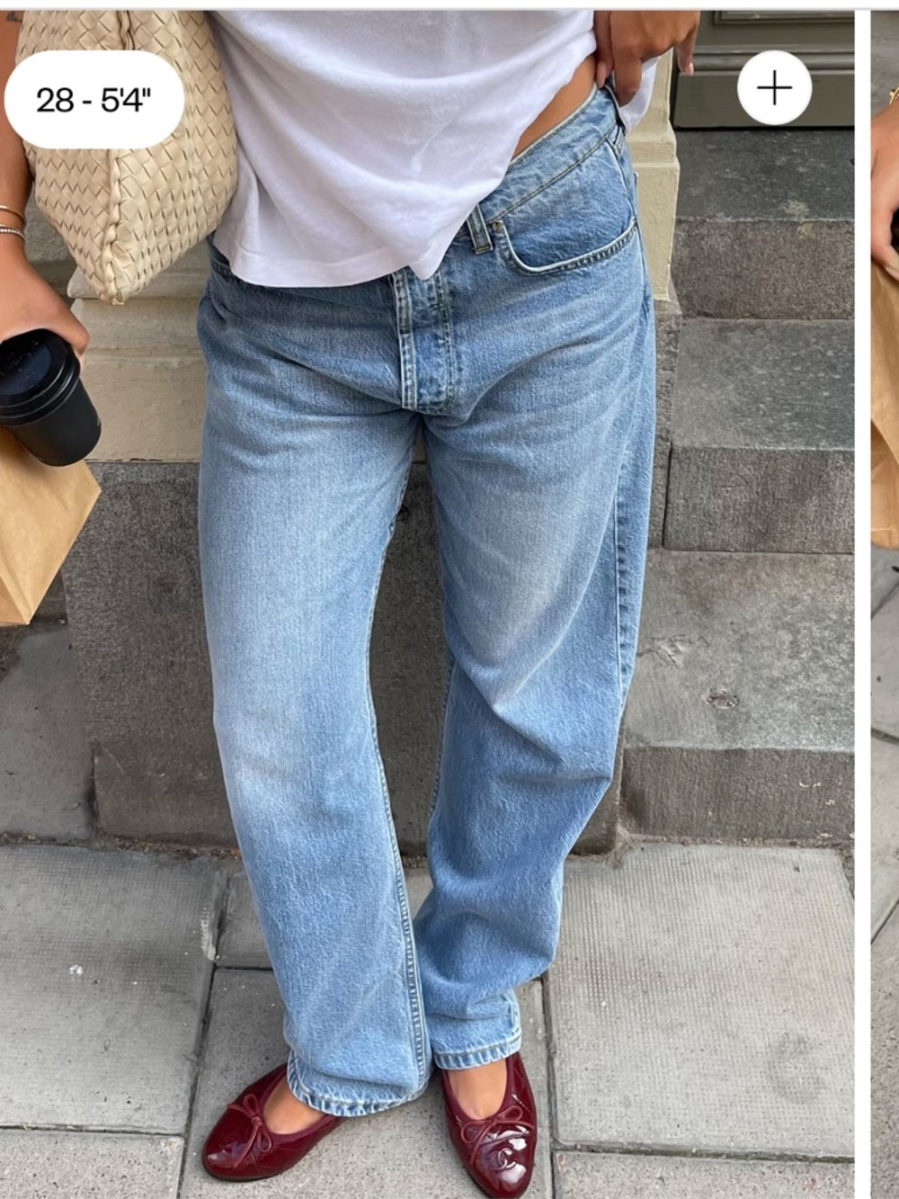 Djerf Avenue Relaxed Jeans in Washed Blue- Size 29
